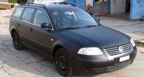 Autófóliázás Volkswagen Passat matt fekete autófóliával