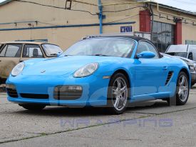 Porsche Boxter autófóliázás: Avery gloss light blue cb1510001 autó fóliával 03
