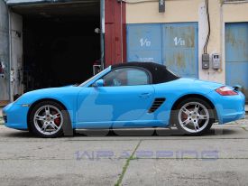 Porsche Boxter autófóliázás: Avery gloss light blue cb1510001 autó fóliával 06