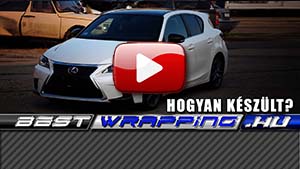 Lexus CT 200H autófóliázás: Avery Gloss pearl white cb1610002 autó fóliával