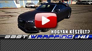 Audi A5 autófóliázás: Avery matte metallic charcoal as9130001 autó fóliával