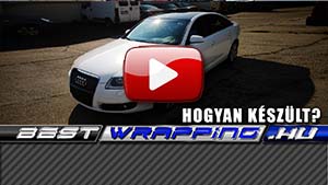 Audi A6 2006 autófóliázás: Avery Gloss White av2100001 autó fóliával