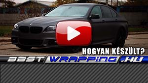 BMW F10 autófóliázás: Avery matte metallic charcoal as9130001 autó fóliával