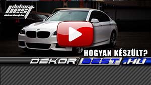 BMW M550 autófóliázás: Avery white av2100001 autó fóliával