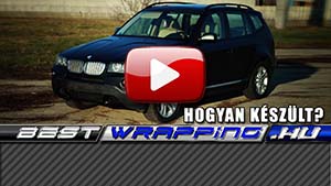 BMW X3 autófóliázás: Teckwrap cm01m satin black autó fóliával