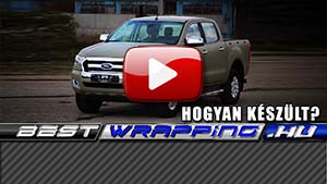 Ford Ranger autófóliázás: Avery matte khaki green aw7280001 autó fóliával