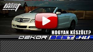 Mercedes E coupe cabrio autófóliázás: Avery pearl white cb1610002 autó fóliával