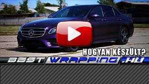 Mercedes E300DE autófóliázás: ONFK Matte Purple-Black Flip-Flop autó fóliával video