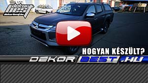 Mitsubishi L200 autófóliázás: Avery matte metallic charcoal as9130001 autó fóliával