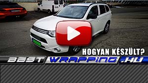 Mitsubishi Outlander autófóliázás: Avery Gloss pearl white cb1610002 autó fóliával