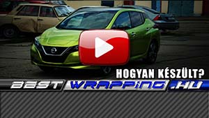 Nissan Leaf autófóliázás: TeckWrap Yellow Green GAL12 autó fóliával video