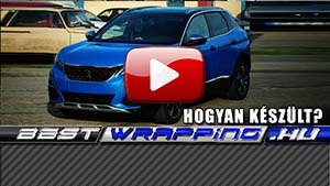 Peugeot 3008 autófóliázás: Avery diamond blue bd2890001 autó fóliával