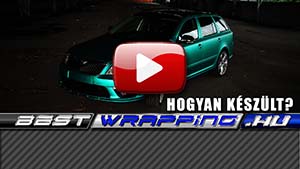 Skoda Octavia MK II Kombi autófóliázás: Teckwrap Emerald Green VCH305 autó fóliával