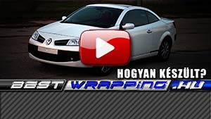 Renault Megane Cabrio autófóliázás: Avery pearl white cb1610002 autó fóliával