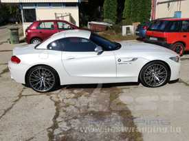 BMW Z4 autófóliázás: Avery Supreme Gyöngyházfehér autó fóliával 4