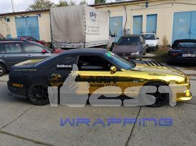 Nissan Skyline R33 GTR króm arany autófóliázás: TeckWrap gold chrome autó fóliával  4